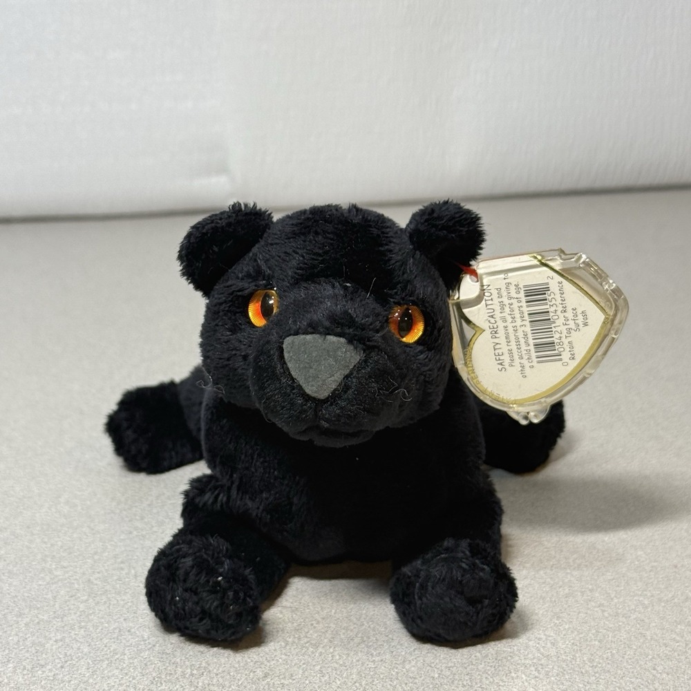 Ty Beanie Baby - MIDNIGHT the Black Panther 7"" NEW MWMTs Stuffed Animal Toy